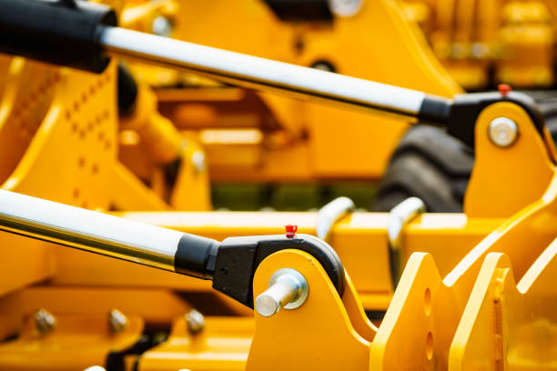 istock Hydraulic mechanism on modern machine 1673501440