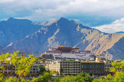 The Beautiful Scenery of Lhasa City and Plateau Mountains in the Tibet Autonomous Region of China On June 20, 2022