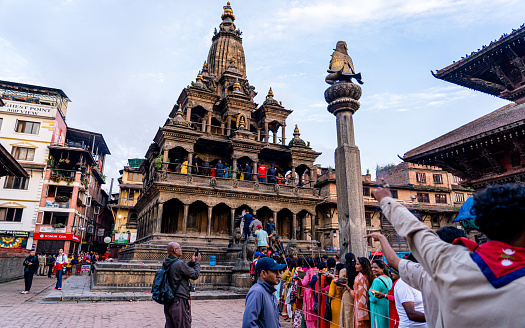 Hindu devotee celebrating Lord Krishna birthday at Krishan temple in Lalitpur, Nepal, on  Wednesday September 06, 2023