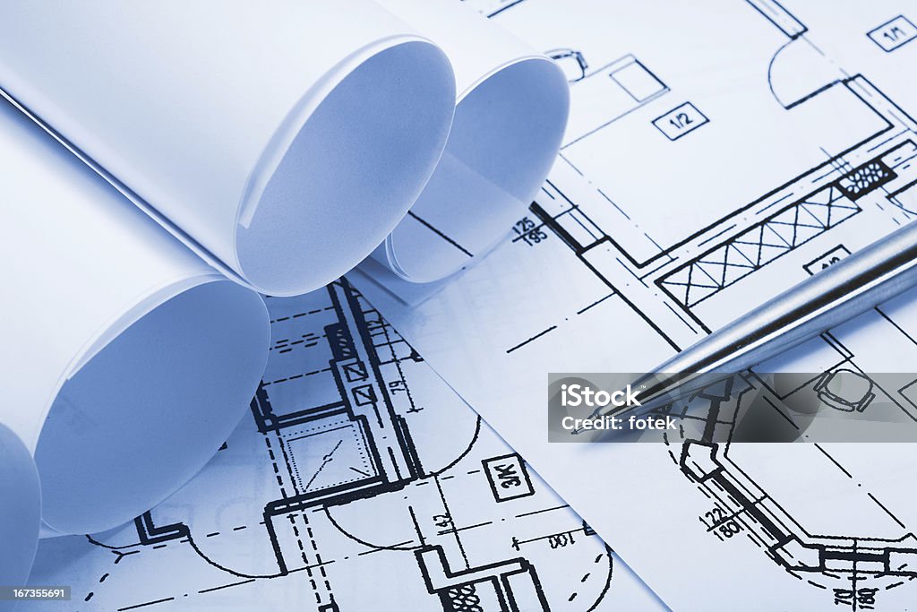 Arquitectura blueprints - Foto de stock de Arquitectura libre de derechos