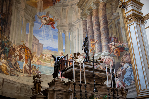 Inside the church of Santa Maria della Scala, Siena, Tuscany, Italy