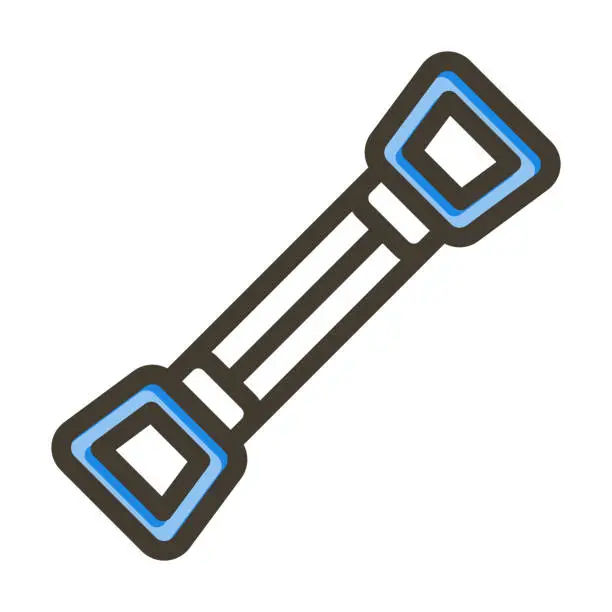 Vector illustration of Chest Expander Vector Thick Line Filled Colors Icon For Personal And Commercial Use.