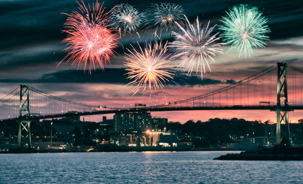 istock Happy New Year Fireworks over Halifax. 1673611677
