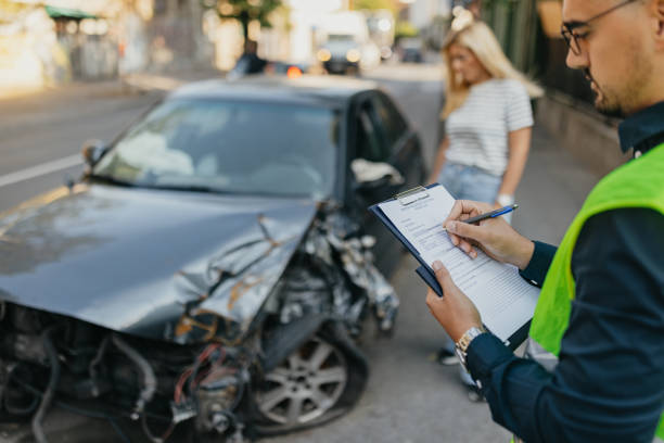 Mid-Adult Woman's Car Troubles