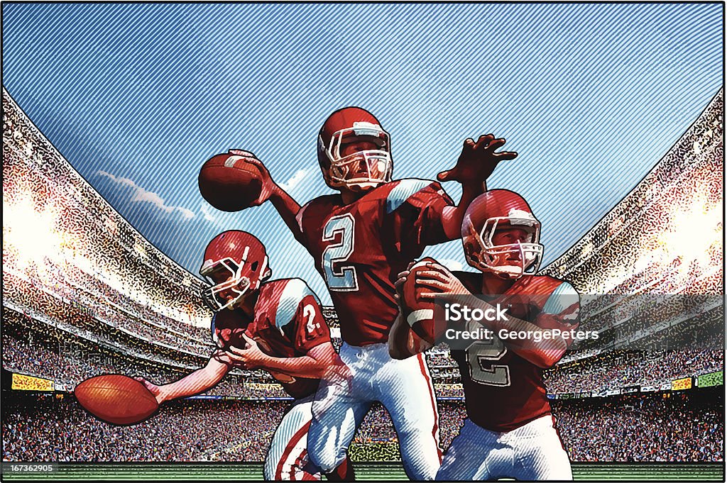 Quarterback. American Football - Lizenzfrei Amerikanischer Football Vektorgrafik