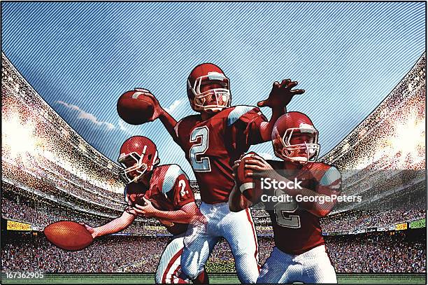 Quarterback American Football Stock Vektor Art und mehr Bilder von Amerikanischer Football - Amerikanischer Football, Football - Spielball, Football-Spieler