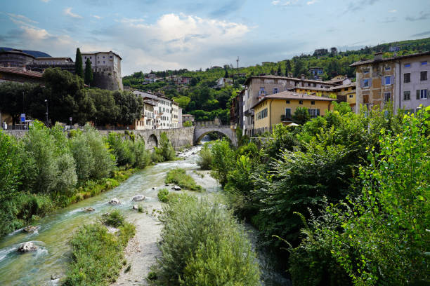 The Leno river crosses Rovereto (Trentino-Alto Adige - Italy).