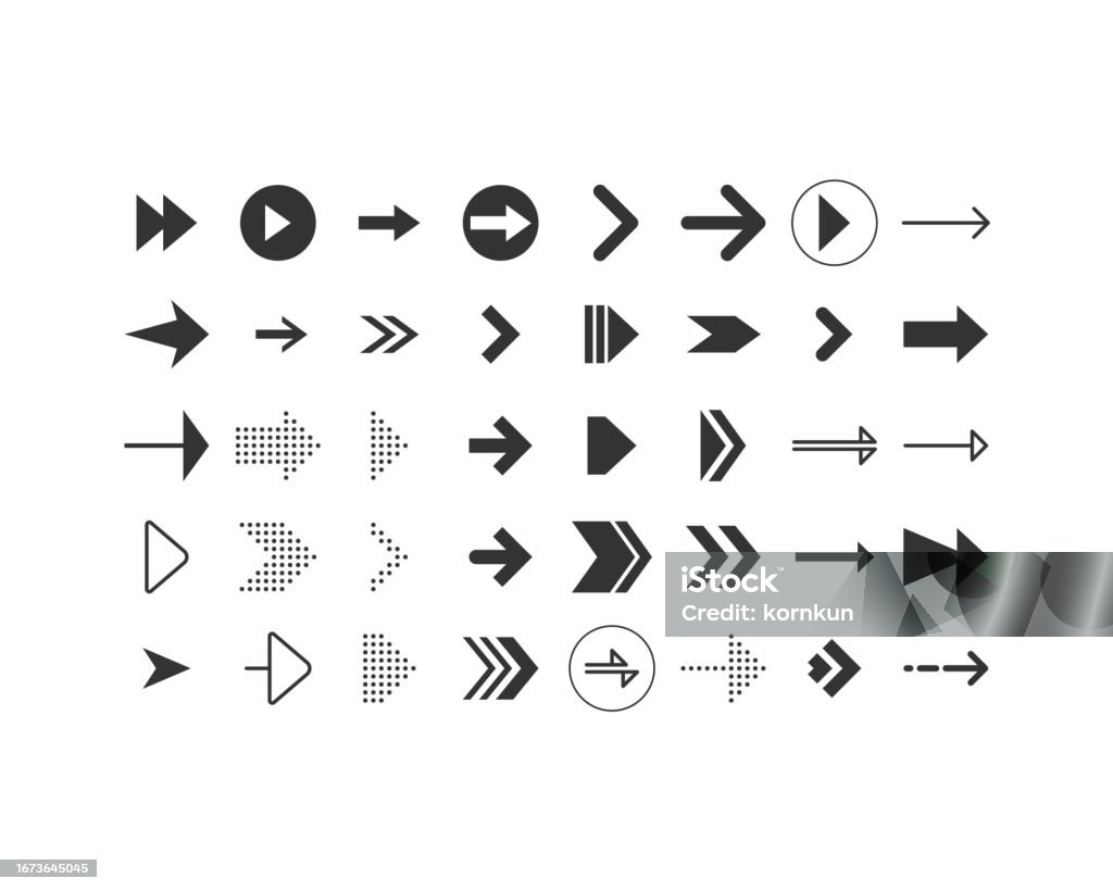 Simple Arror Arrow Vector Simple Arrow Collection Stock Illustration - Download ...