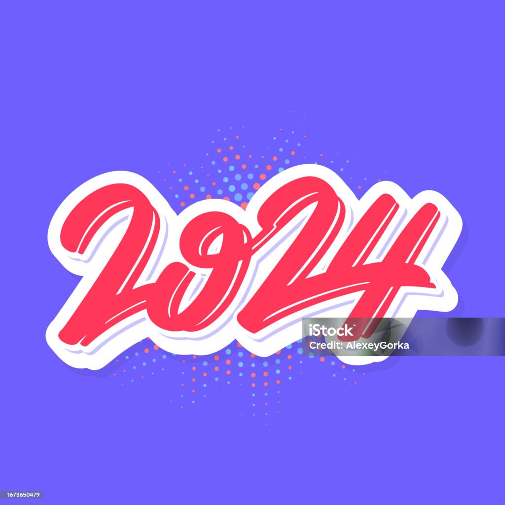 2024 Vector Lettering 2024 Vector Handwritten Lettering Stock Illustration - Download Image ...