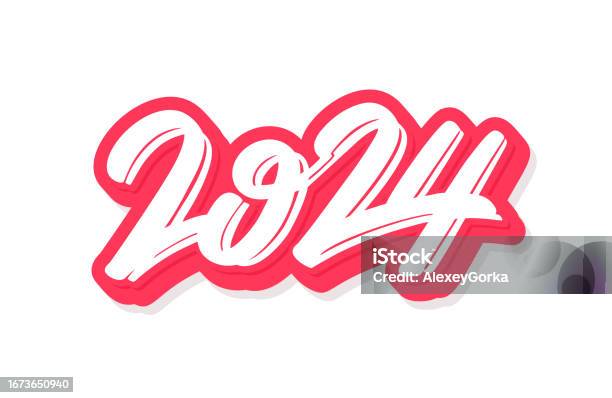 2024 Vector Lettering 2024 Vector Handwritten Lettering Stock Illustration - Download Image ...