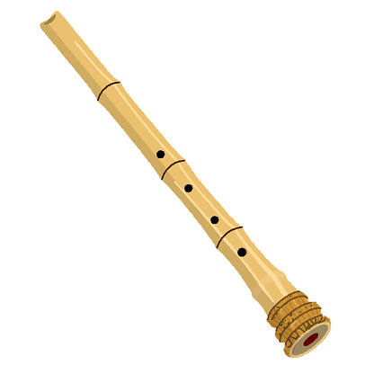 The shakuhachi is a type of Japanese woodwind instrument. It is classified as an air reed instrument without a reed.