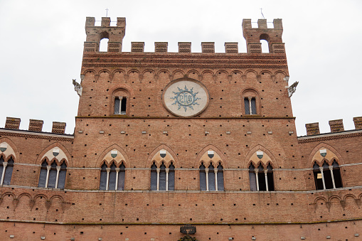 Milan, Italy - July 16, 2020: Historic church of San Lorenzo in Milan, Lombardy, Italy, exterior