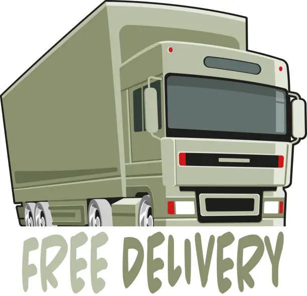 Vector illustration of DELIVERY TRUCK