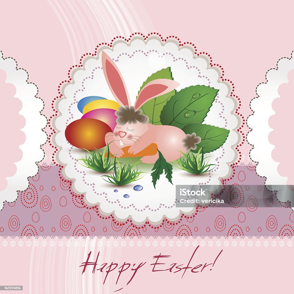 Happy Wielkanoc z bunny - Grafika wektorowa royalty-free (Abstrakcja)