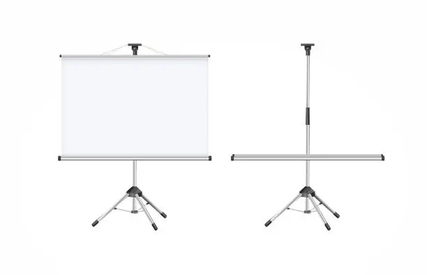Vector illustration of Horizontal screen for a projector or an advertising banner. Isolated on white background. Vector