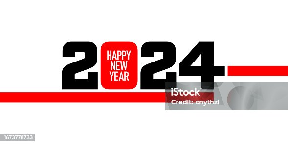 istock 2024 New Year Design Template with Typography Logo Vector Illustration. Modern Background for Cover, Web Banner and Greeting Card etc. 1673778733