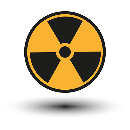 Radiation icon. Radiation sign. Vector illustration. EPS 10. Stock image.