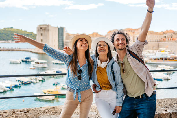 istock Three Young Friends In Dubrovnik Bay 1673824794