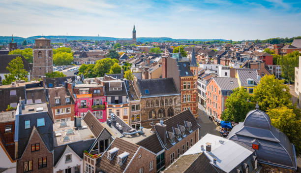 istock Panoramic view of Aachen city, Germany. 1673830878