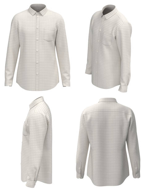 istock Men Shirt with long sleeves. Button down shirt 1673842930