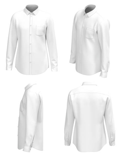 istock Men Shirt with long sleeves. Button down shirt 1673843006