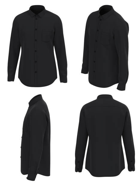 istock Men Shirt with long sleeves. Button down shirt 1673843020