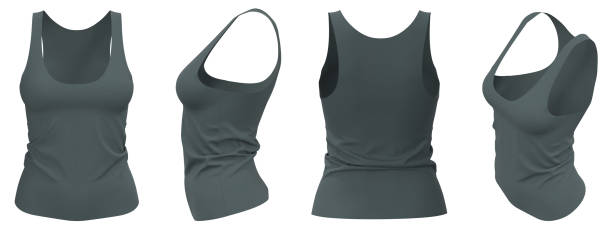 istock Women's Tank Top. Sleeveless shirt 1673850667