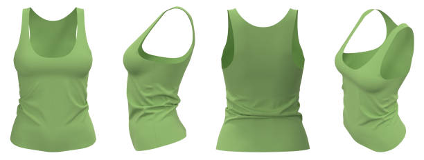 istock Women's Tank Top. Sleeveless shirt 1673850686