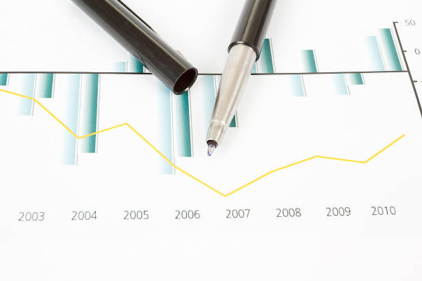 istock Stock market graphs with pen 167385977