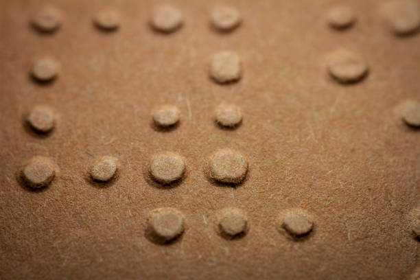 istock Extreme macro of embossed brown paper 1673901500