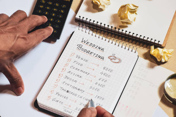 istock A South Asian man hand calculating the wedding expenses on notepad. 1673908585