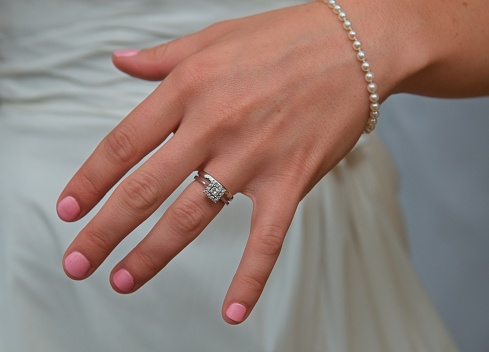 Bride Showing Wedding Ring