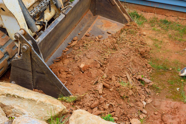 istock Mini bulldozer proficiency in earthmoving operations facilitates the completion of landscaping works 1673910567