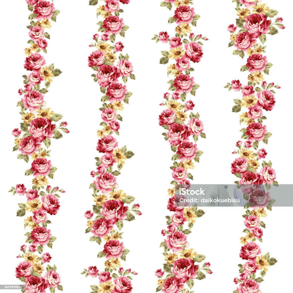 Beautiful Rose Pattern Beautiful Rose Pattern Perfect For Textile Design Stock Illustration ...