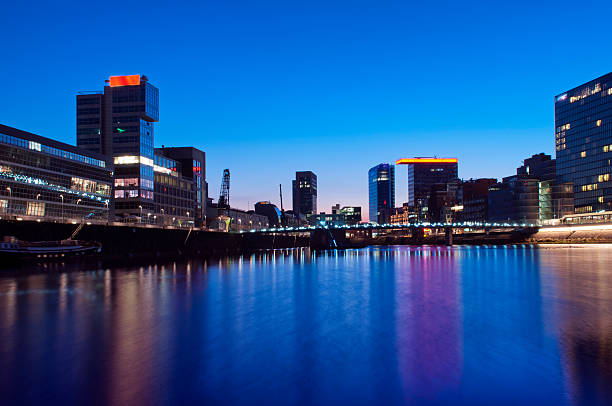 istock Night view of Dusseldorf Media Harbor 167393093