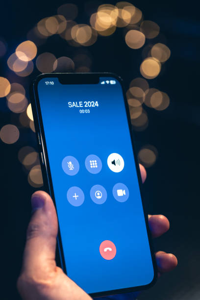 istock Incoming call screen from Sale 2024, close up. 1673942257
