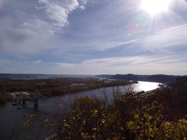 Fall on the Mississippi river