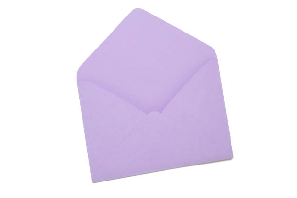istock Purple open envelope isolated on white background with clipping path 1674000482