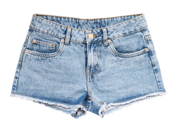 istock Denim shorts isolated on white background. 1674015854