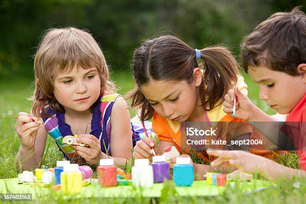 그림 Kids 예술에 대한 스톡 사진 및 기타 이미지 - 예술, 색칠한 이미지, 여름 캠프