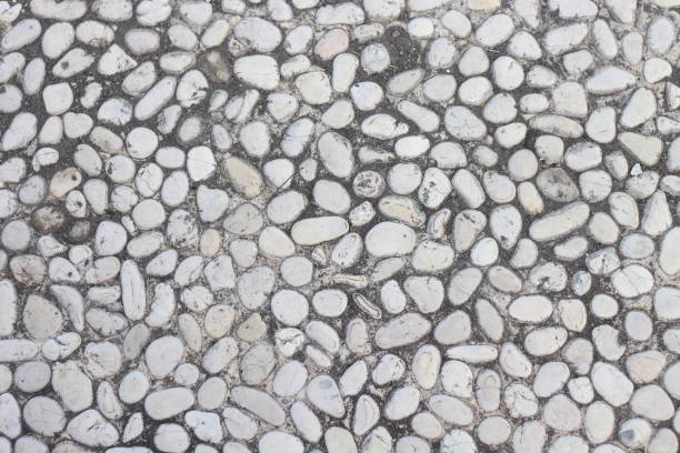 white stones floor , pebbles background