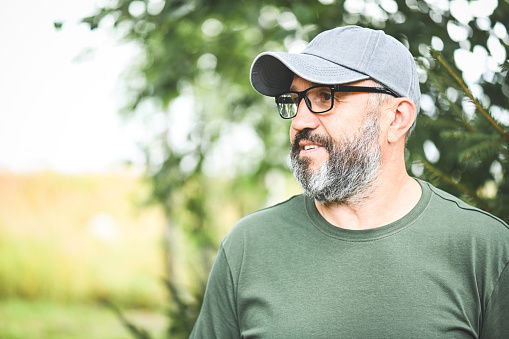 man walking in the park