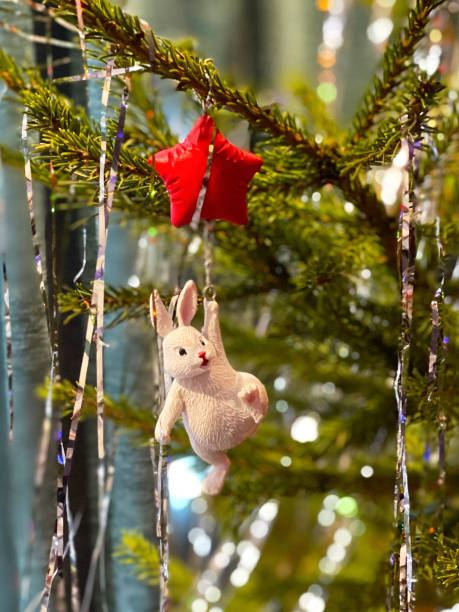 istock Christmas tree decorated with toys and lights 1674098041
