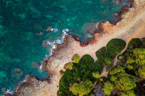 istock Mallorca rocky shoreline in Sa Coma Spain Mallorca seen from drone 1674139656