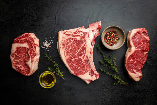 istock Variety of Raw Meat Steaks 1674139783