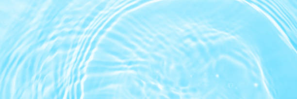 istock Water panoramic banner background. Water texture, water surface with rings and ripple. Spa concept background. Flat lay, top view, copy space, composition 1674145629