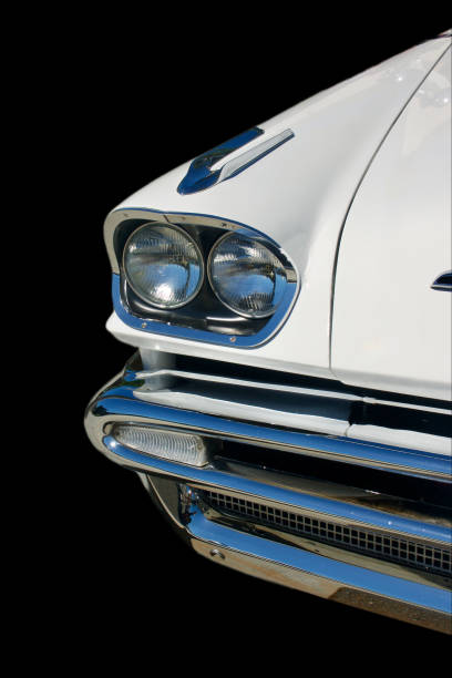 istock Front fender details of a vintage auto 1674146232