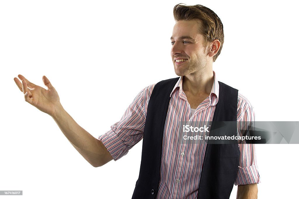 Hombre de negocios en un Atuendo informal que presentaran gesto - Foto de stock de Adulto libre de derechos