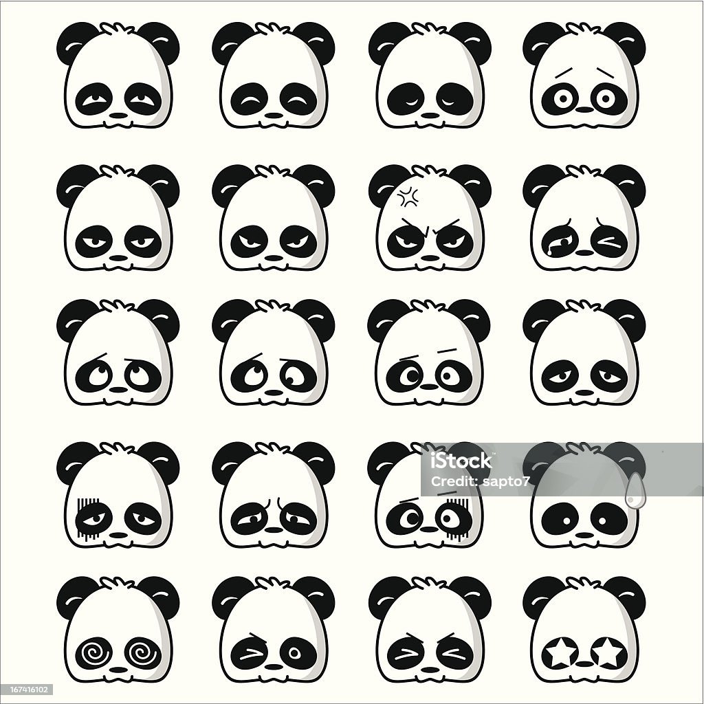 Emoticono Panda - arte vectorial de Panda - Animal libre de derechos