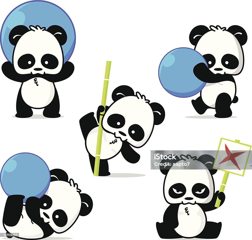 Estilo Panda - Vetor de Panda - Mamífero de quatro patas royalty-free